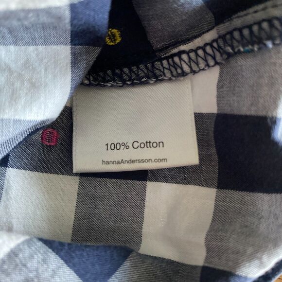 Hanna Andersson Gingham Swiss Dot Top Girls' 8 - Picture 9 of 9